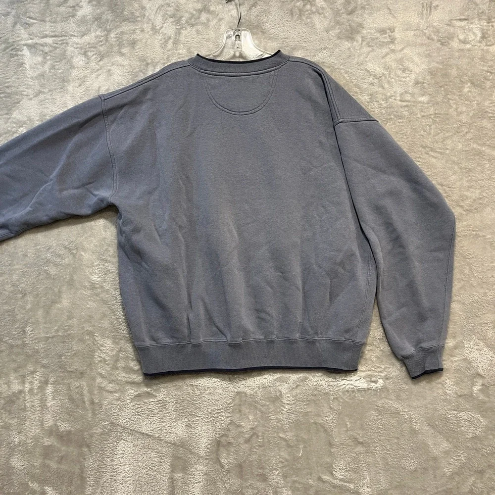 Croft & Barrow Sport Bass Fishing Sweatshirt Mens XL Blue Embroidered Gorpcore - Picture 3 of 8